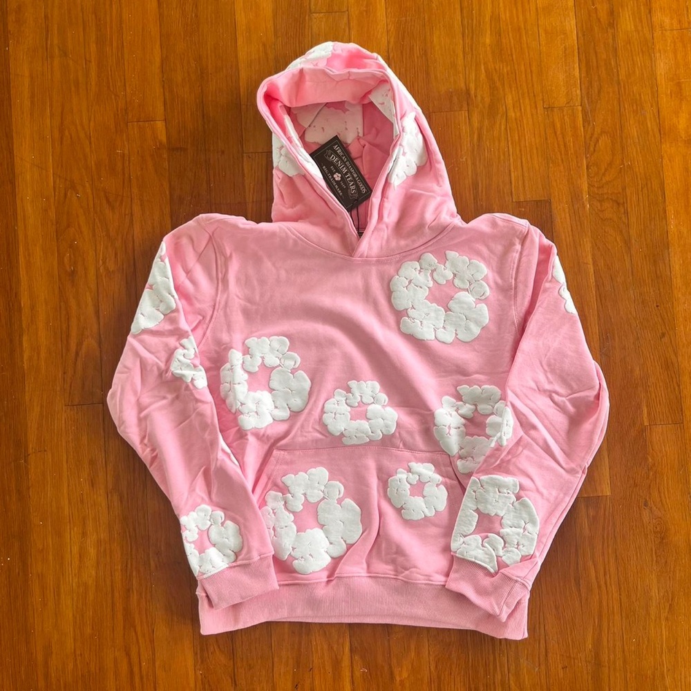 Denim tears hoodie pink size S and also have M